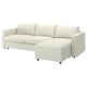 VIMLE 3-seat sofa-bed with chaise longue, Gunnared beige