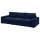 Navy blue sofa with modern design, clean lines, and supportive cushions. Ideal for contemporary living rooms.