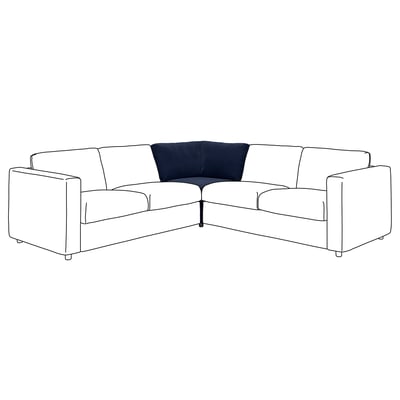 Modern modular VIMLE sectional sofa, white with navy accents, perfect for contemporary living rooms.