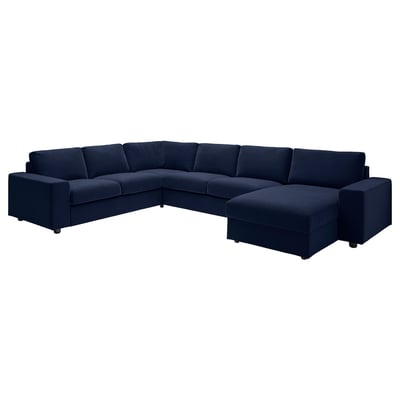 VIMLE sectional sofa, dark blue, u-shape, modern design.