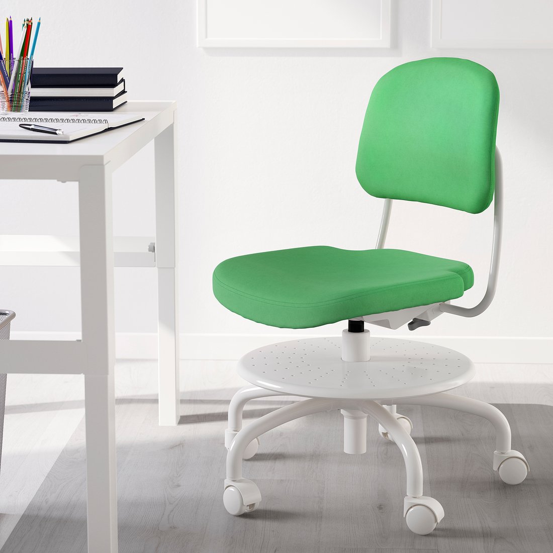 VIMUND Children's desk chair, Vissle bright green IKEA Ireland