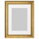 Gold picture frame, VIRSERUM, a4 size, with white mount, rectangular.