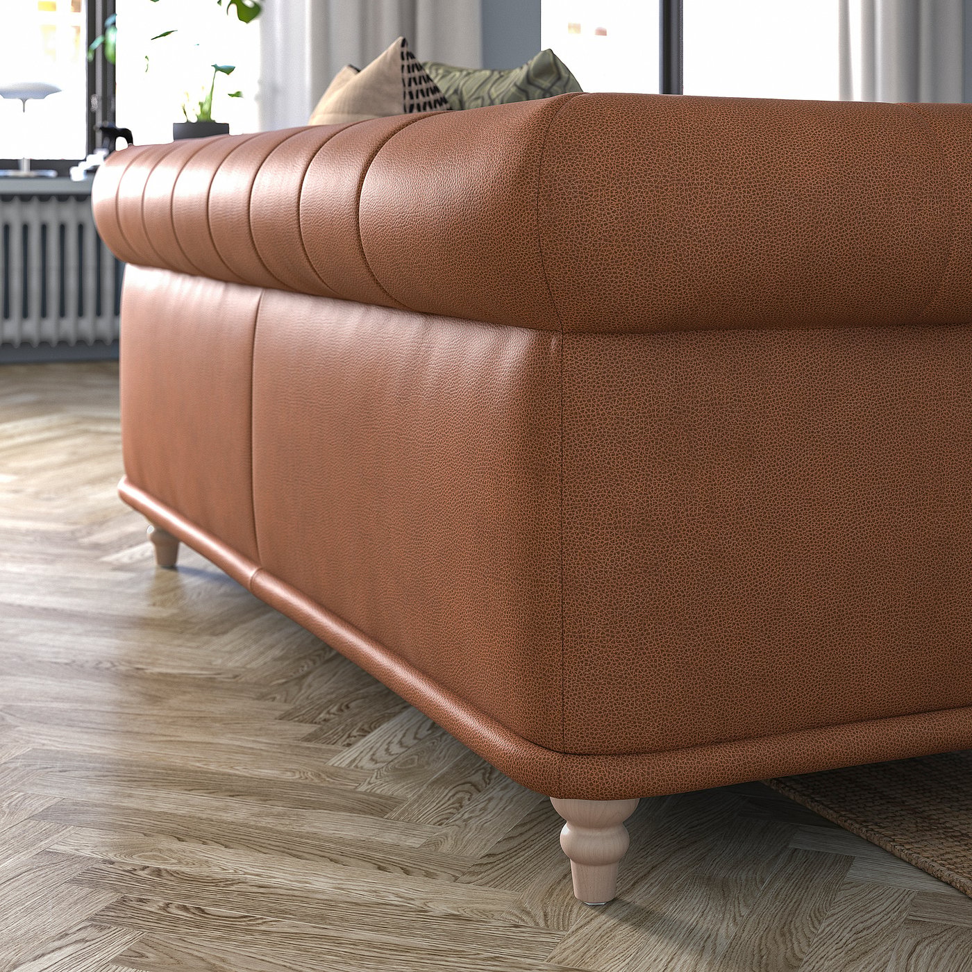 VISKAFORS 2-seat sofa - Högalid brown/birch