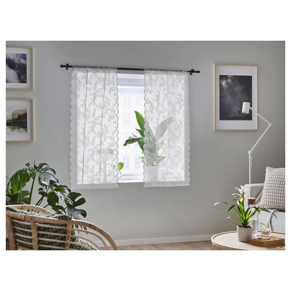 ALVINE SPETS וילון רשת, לבן/עם כיס למוט, 60x120 ס"מ
