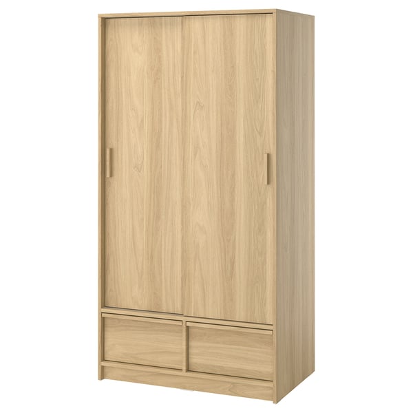 ANKARUDDEN ארון עם דלתות הזזה, גוון אלון, 98x60x190 ס"מ