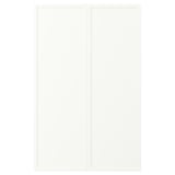 ASPUDDEN דלת לארון פינתי תחתון/2 יחידות, לבן מט, 25x80 ס"מ