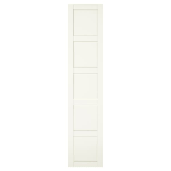 BERGSBO דלת עם צירים, לבן, ‎50x229 ס"מ‏