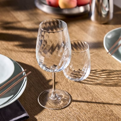 FJÄLLUGGLA כוס יין, זכוכית שקופה, 49 סנטל'