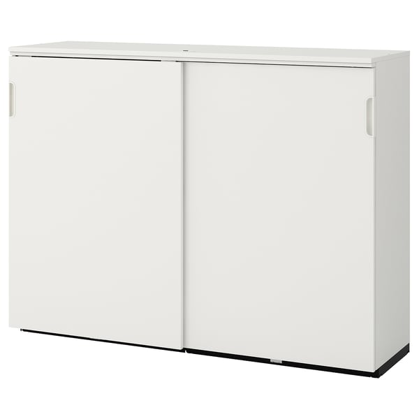 GALANT ארון עם דלתות הזזה, לבן, ‎160x120 ס"מ‏