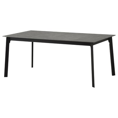 GILLANDA שולחן נפתח, אפור כהה/שחור, ‎180/240x100 ס"מ‏