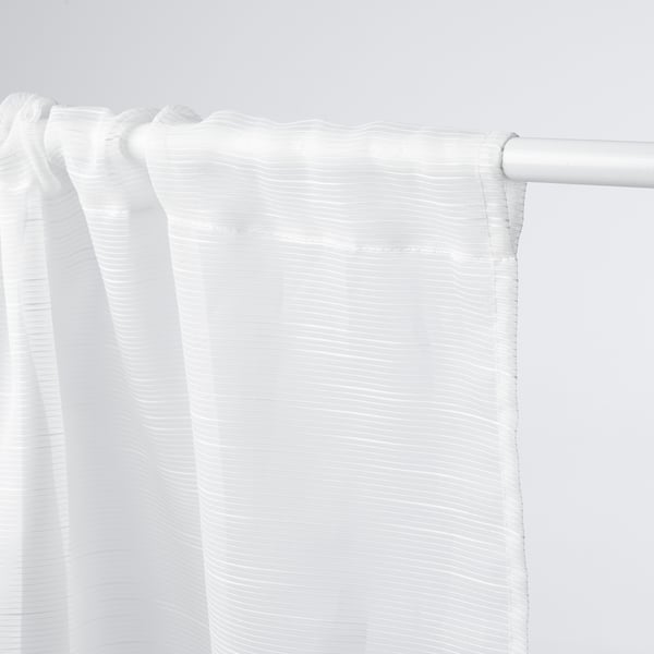GJERTRUD וילון שקוף, לבן/עם כיס למוט, 60x120 ס"מ