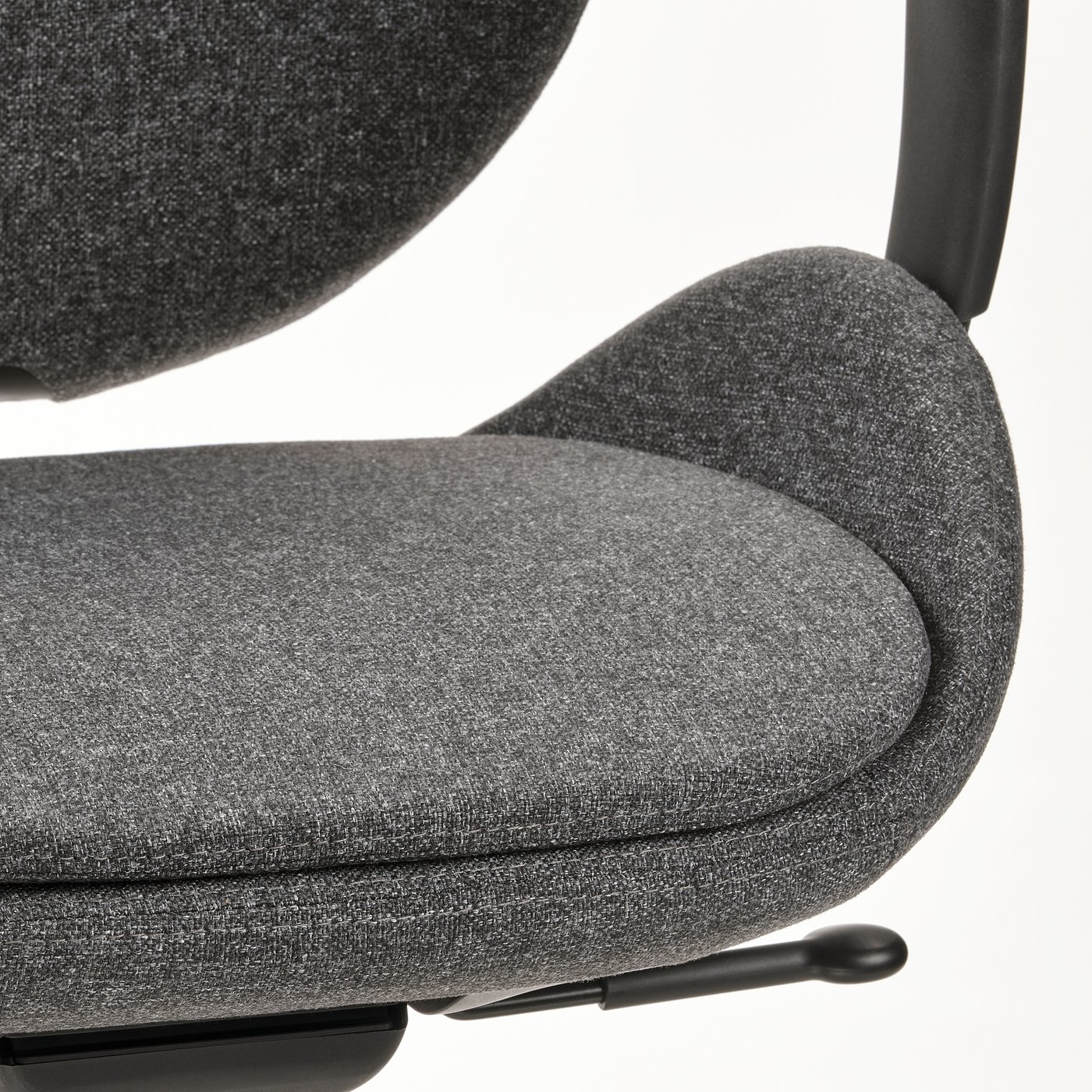 HATTEFJÄLL כיסא משרדי עם ידיות, Gunnared אפור כהה/שחור - IKEA