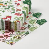 HAVSBRAXEN מפית נייר, עם דוגמה צבעוני, ‎33x33 ס"מ‏