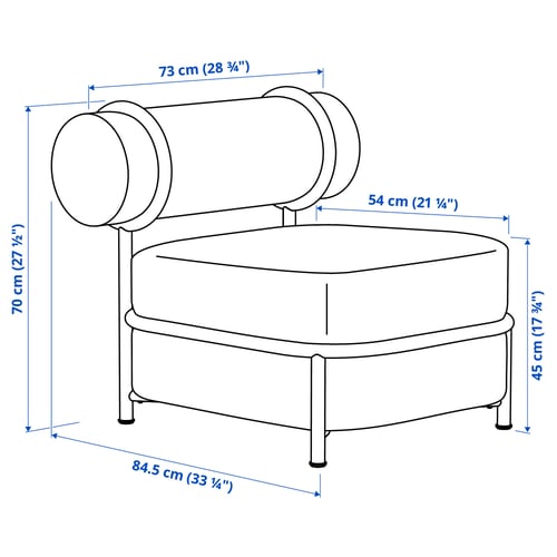 IKEA PS 2026 כיסא נוח, עם כרית מושב/גב מתנפחת/Knäbäck ירוק