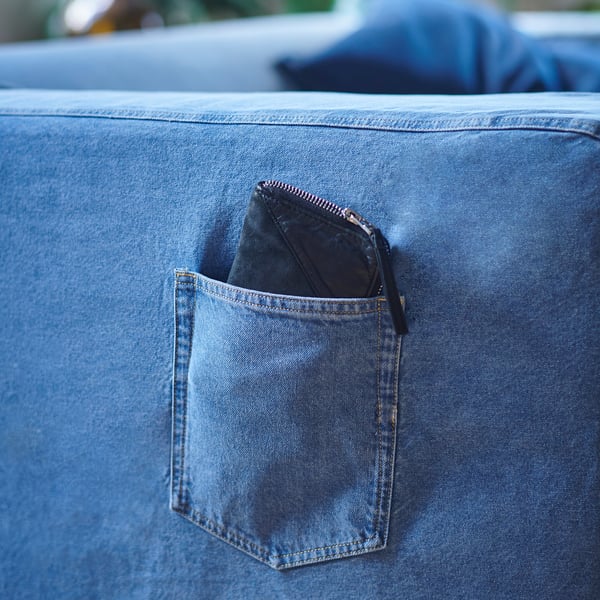 KLIPPAN ריפוד ספה דו-מושבית, כחול בהיר