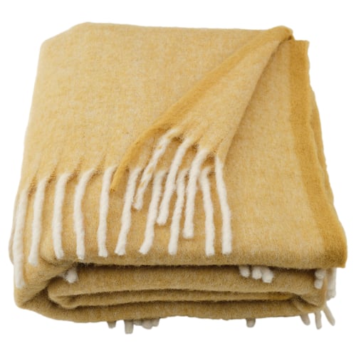 KLIPPOXEL שמיכת טלוויזיה, בז' צהוב, 130x170 ס"מ