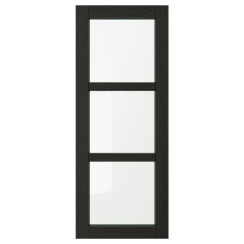 LERHYTTAN דלת זכוכית, צבע שחור, 40x100 ס"מ