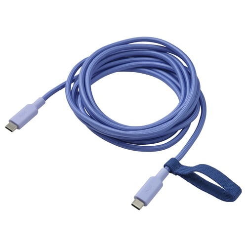 LILLHULT כבל חיבור USB C ל-USB C, לילך, 3.0 מ'