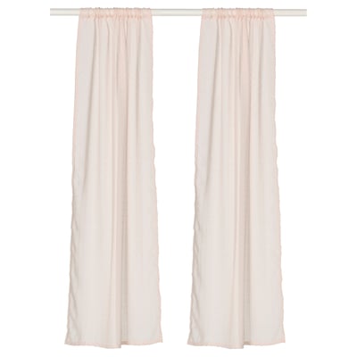 MATILDA וילון שקוף/2 כנפיים, ורוד בהיר/עם כיס למוט, ‎60x120 ס"מ‏