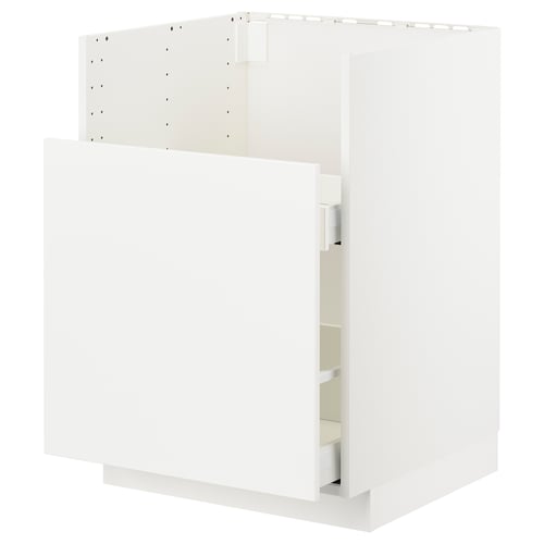 METOD ארון תחתון לכיור TALLSJÖN, לבן/Voxtorp לבן מט, 60x60 ס"מ