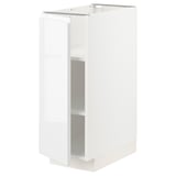 METOD ארון תחתון עם מדפים, לבן/Voxtorp מבריק/לבן, ‎30x60 ס"מ‏