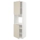 METOD ארון גבוה לתנור+2 דלתות/מדפים, לבן/Havstorp בז', ‎60x60x220 ס"מ‏