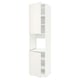 METOD ארון גבוה לתנור+2 דלתות/מדפים, לבן/Veddinge לבן, ‎60x60x240 ס"מ‏