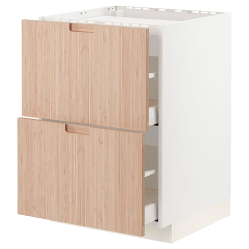 METOD / MAXIMERA אר תח לכיר/2 חזי/2 מגי, לבן/Fröjered במבוק בהיר, 60x60 ס"מ