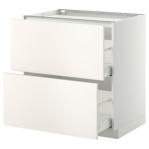 METOD / MAXIMERA אר תח לכיר/2 חזי/2 מגי, לבן/Veddinge לבן, 80x60 ס"מ