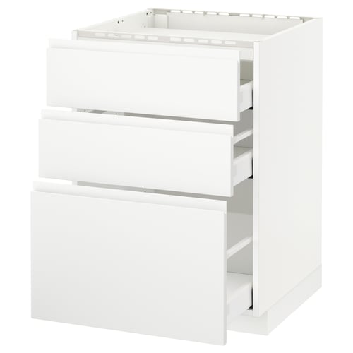METOD / MAXIMERA אר תח לכיר/3 חזי/3 מגי, לבן/Voxtorp לבן מט, 60x60 ס"מ