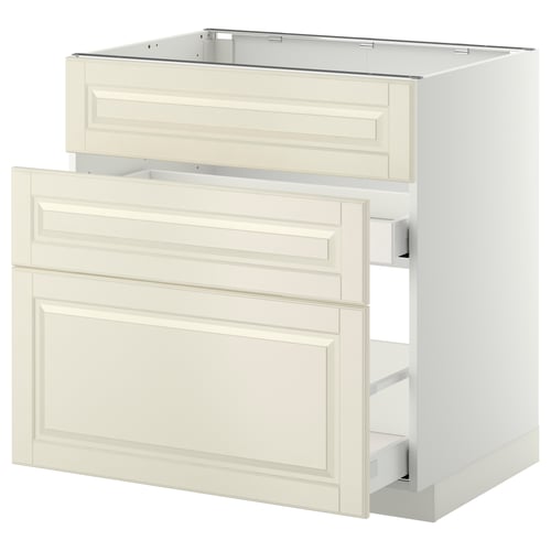 METOD / MAXIMERA אר תח לכיור+3 חזי/2 מגי, לבן/Bodbyn אוף-ווייט, 80x60 ס"מ