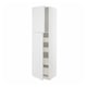 METOD / MAXIMERA ארון גבוה עם 2 דלתות/4 מגירות, לבן/Stensund לבן, ‎60x60x220 ס"מ‏