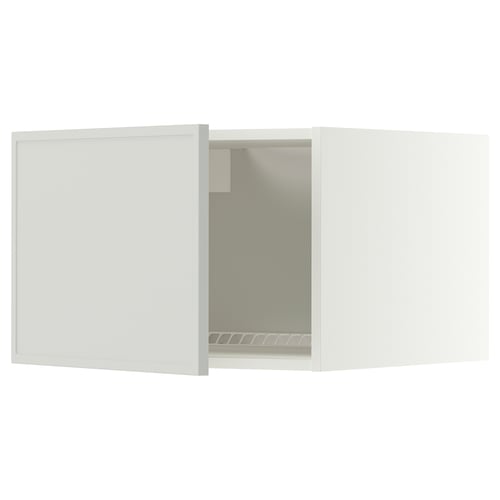 METOD ארון עליון למקרר/מקפיא, לבן/Aspudden אפור בהיר, 60x40 ס"מ