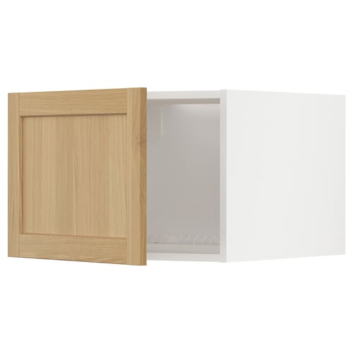METOD ארון עליון למקרר/מקפיא, לבן/Forsbacka אלון, 60x40 ס"מ