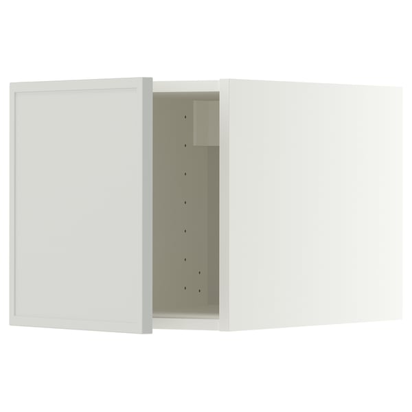 METOD ארון עליון, לבן/Aspudden אפור בהיר, 40x40 ס"מ
