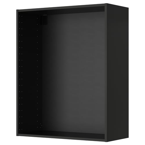 METOD ארון עליון, שחור-אפור, 80x37x100 ס"מ
