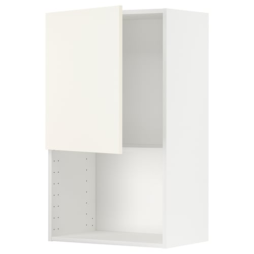 METOD ארון עליון למיקרוגל, לבן/Vallstena לבן, 60x100 ס"מ