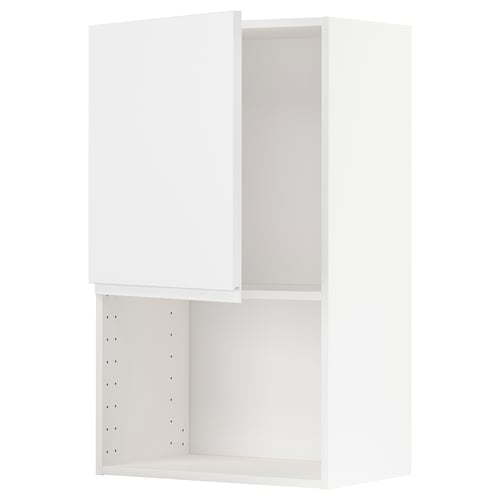 METOD ארון עליון למיקרוגל, לבן/Voxtorp לבן מט, 60x100 ס"מ
