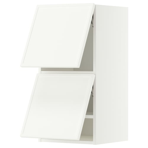 METOD ארון עליון אופקי+2 דלתות, לבן/Aspudden לבן מט, 40x80 ס"מ