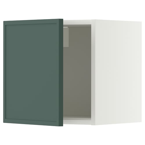 METOD ארון עליון, לבן/Aspudden אפור כהה-ירוק, 40x40 ס"מ