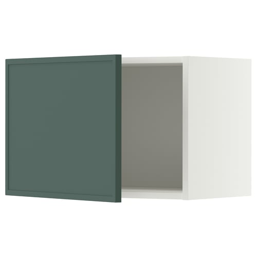 METOD ארון עליון, לבן/Aspudden אפור כהה-ירוק, 60x40 ס"מ