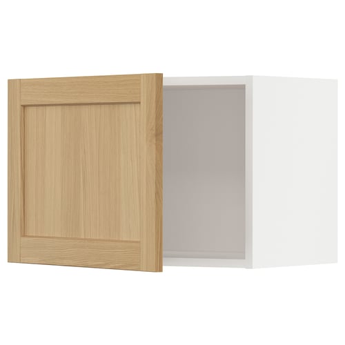 METOD ארון עליון, לבן/Forsbacka אלון, 60x40 ס"מ