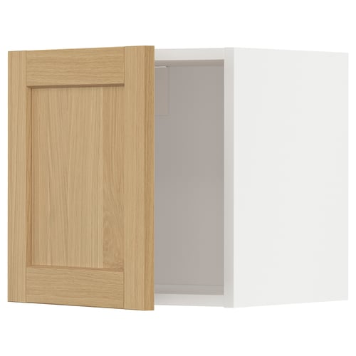 METOD ארון עליון, לבן/Forsbacka אלון, 40x40 ס"מ