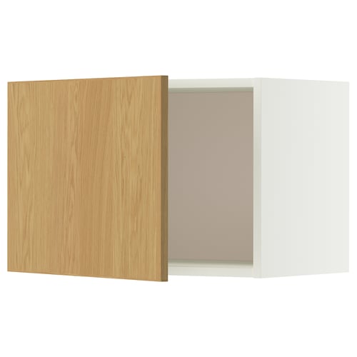 METOD ארון עליון, לבן/Sinarp פורניר אלון, 60x40 ס"מ