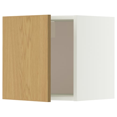 METOD ארון עליון, לבן/Sinarp פורניר אלון, 40x40 ס"מ