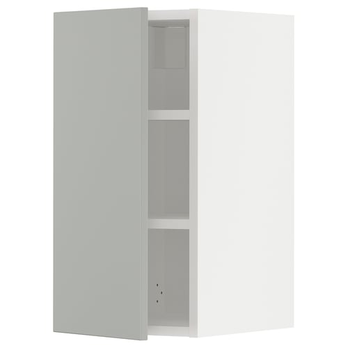 METOD ארון עליון עם מדפים, לבן/Havstorp אפור בהיר, 30x60 ס"מ