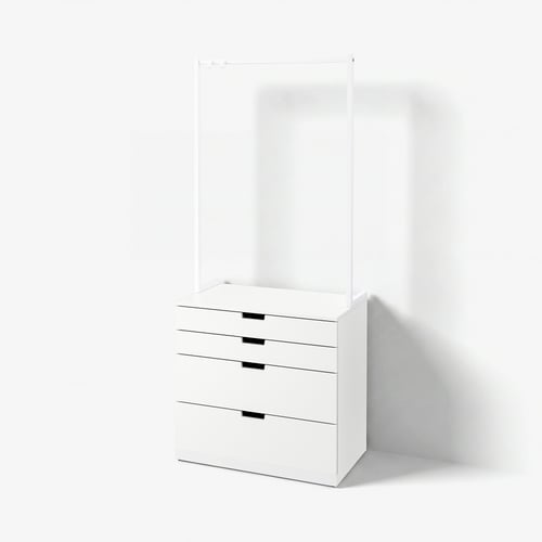 NORDLI שידת 4 מגירות, לבן, 80x192 ס"מ