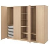 PAX / FORSAND ארון, גוון אלון מולבן/גוון אלון מולבן, ‎250x60x201 ס"מ‏