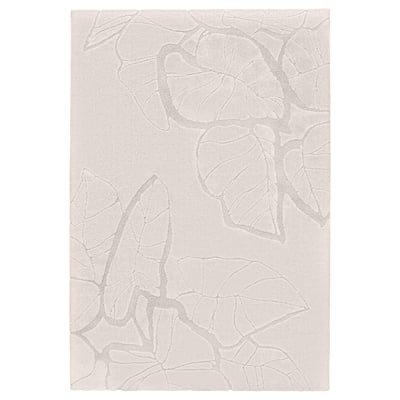 PELARKÖRSBÄR שטיח, סיבים קצרים, בז' בהיר/דוגמת עלה, ‎160x230 ס"מ‏