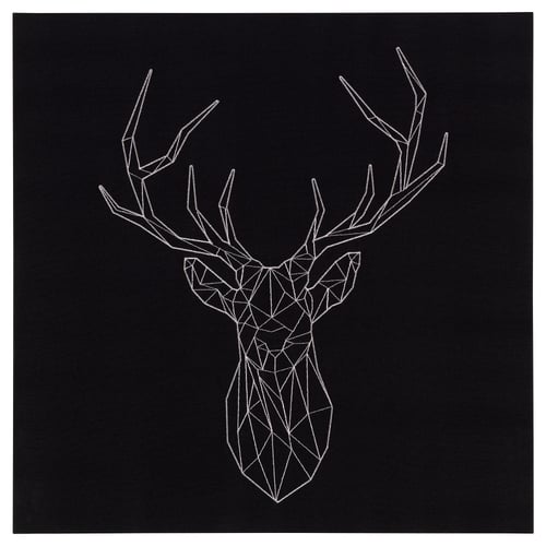 PJÄTTERYD תמונה ממוסגרת, silver deer, 56x56 ס"מ